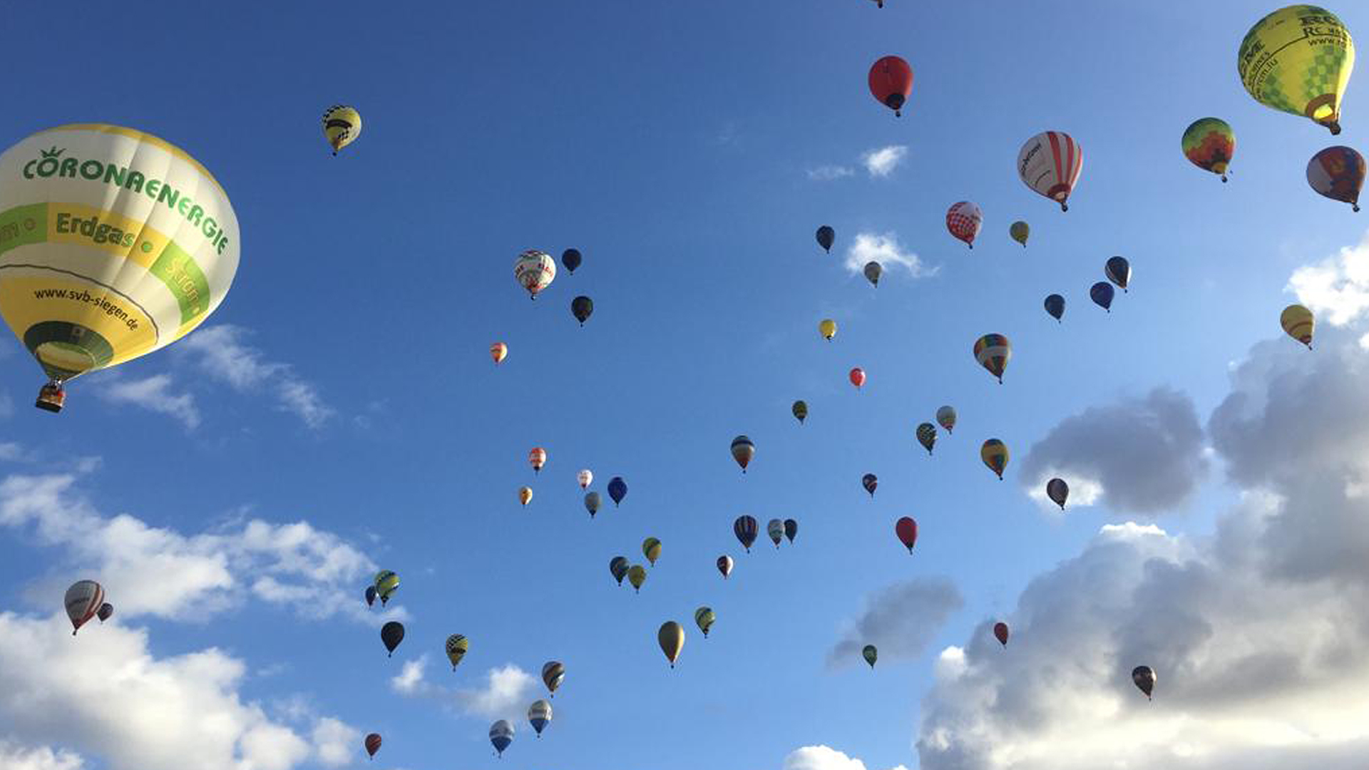 Hot air balloons in the sky mallorca